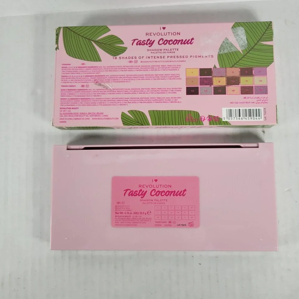 I Heart Revolution Tasty Coconut Makeup Vegan 18 Color Eyeshadow Palette